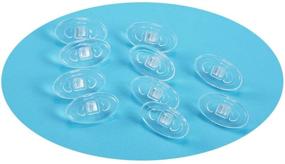 img 1 attached to Comfortable Symmetrical Oval Screw-in Nose Pads: 5 Pairs/Set of Premium Soft Silicone Eyeglass Nose Pads in Universal Fit - 15mm