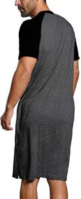 img 2 attached to 💤 Men's Sleep & Lounge Sleepwear Nightgown Nightwear Nightshirt by Enjoybuy Clothing