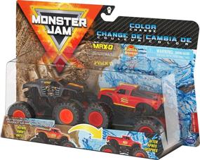 img 1 attached to 🚚 Monster Jam Official Max-D vs. Radical Rescue Color-Changing Die-Cast Monster Trucks: 1:64 Scale Excitement!