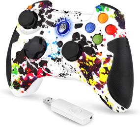 img 4 attached to 🎮 EasySMX Wireless Game Controller - PS3, PC, Android Compatible | Vibration, 10m Range | Portable White Gaming Joystick