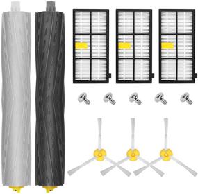 img 4 attached to 🧹 Premium Replenishment Kit for iRobot Roomba 800 900 Series - Complete Accessory Set with Rollers, Filters, Brushes, and Screws (13 pcs)