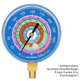 img 2 attached to 🌡️ Measureman Refrigeration Pressure Gauge 30InHg/0-250Psi & 250-500Psi