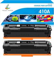 high-quality replacement toner cartridge set for hp 410a cf410a cf410x 410x color pro mfp m477 printers – 2-pack, black ink logo