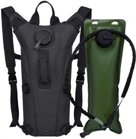 img 4 attached to ATBP Military Hydration Pack with 3L Water Reservoir Bladder 💦 for Running, Cycling, Hiking - Lightweight & BPA Free Camel Backpack Daypack.