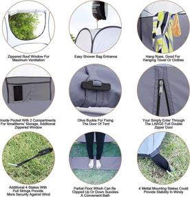 img 1 attached to 🚽 Leader Accessories Portable Pop Up Shower & Changing Tent with Toilet | Big Size: 4' x 4' x 78"(H)