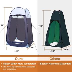 img 3 attached to 🚽 Leader Accessories Portable Pop Up Shower & Changing Tent with Toilet | Big Size: 4' x 4' x 78"(H)