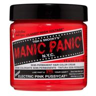 vibrant and daring: manic 💖 panic electric pink pussycat hair dye logo