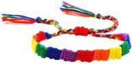 🌈 express your pride with the yfstyle handmade braided pride bracelet – adjustable lgbt friendship string bracelet for lesbian, gay, bisexual & transgender: rainbow pride accessories logo