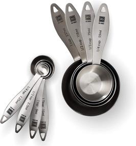 img 4 attached to 🥄 DI ORO 8-Piece Stainless Steel Measuring Cup and Spoon Set: Easy-to-Read, Dishwasher Safe Kitchen Tools for Precise Cooking and Baking Needs