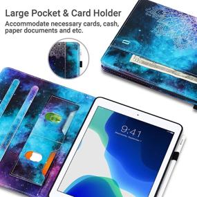 img 3 attached to ULAK iPad 9.7 Case, Premium PU Leather Multi-Angle Viewing Folio Smart Stand Cover for iPad 6th/5th Generation 9.7 inch, Auto Wake/Sleep, Mandala Flower Design