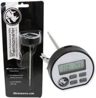 ☕ stainless steel rhino coffee gear brewglobal rhinoware digital thermometer (rwtherds) in silvery shade logo