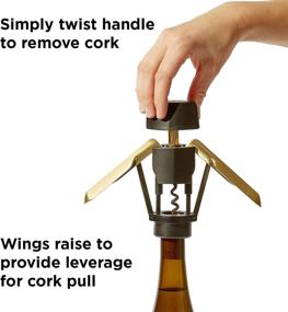 img 2 attached to 🍾 Effortlessly Uncork Any Wine Bottle with the RBT Premium Wing Corkscrew Bottle Opener in Black - Perfect Fit for Most Bottles