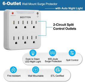 img 3 attached to ⚡ Лучшие розетки BESTTEN с высоким рейтингом среди защитников: обеспечение максимальной безопасности
