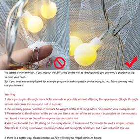 img 1 attached to 🦟 Ultra Large Mosquito Net for Bed with 100 LED String Lights - Ideal Bed Canopy for Baby, Kids, Girls, or Adults, Single to King Size Beds, Camping