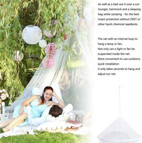 img 3 attached to 🦟 Ultra Large Mosquito Net for Bed with 100 LED String Lights - Ideal Bed Canopy for Baby, Kids, Girls, or Adults, Single to King Size Beds, Camping