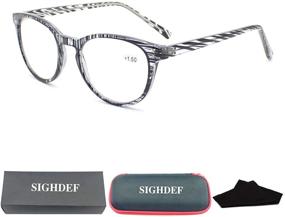 img 2 attached to 👓 SIGHDEF Computer Reading Glasses: Stylish Blue Light Blockers for Women and Men - Reducing Headaches and Eyestrain for Square Nerd Readers