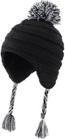 img 4 attached to Home Prefer Toddler Sherpa Earflap Boys' Accessories for Hats & Caps