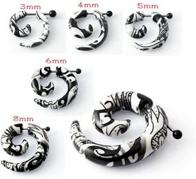 img 1 attached to Gauge Tribal Acrylic Surgical Earring Women's Jewelry for Body Jewelry