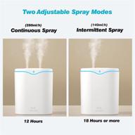 doubfivsy bedroom humidifier - 2l ultrasonic cool mist air vaporizer, usb personal desktop humidifier with 7-color night light & 2 mist modes, auto shut off - ideal for babies & home logo