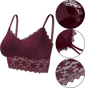 img 3 attached to Duufin Bralettes Camisole Removable Burgundy Women's Clothing and Lingerie, Sleep & Lounge