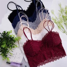 img 1 attached to Duufin Bralettes Camisole Removable Burgundy Women's Clothing and Lingerie, Sleep & Lounge