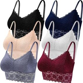 img 4 attached to Duufin Bralettes Camisole Removable Burgundy Women's Clothing and Lingerie, Sleep & Lounge