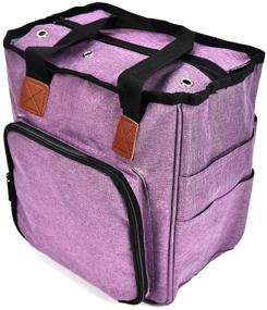 img 2 attached to 🧶 BUYGOO Knitting Bag for Yarn Storage - Yarn Totes Organizer with Divider and Cover for Crochet Hooks, Knitting Needles, Bulk Yarn Project - Accessories Excluded
