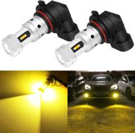 🔆 phinlion 3800 lumens 9006 yellow fog light bulbs: super bright hb4 9006 bulb replacement for car truck fog lights or drl lamps, 3000k golden yellow logo