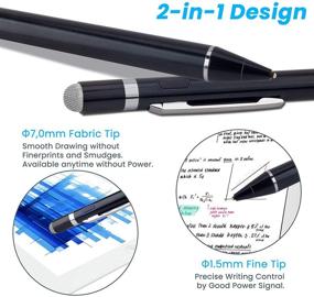 img 1 attached to 🖊️ Lenovo Ideapad Flex Stylus Pens - EDIVIA Digital Pencil with 1.5mm Ultra Fine Tip for Ideapad Flex 3/4/5/6 11&amp;14 - Black