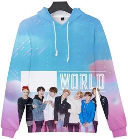 img 4 attached to 👕 Aopostall Jungkook Hoodie Sweater, Boys' Sweatshirt Clothing