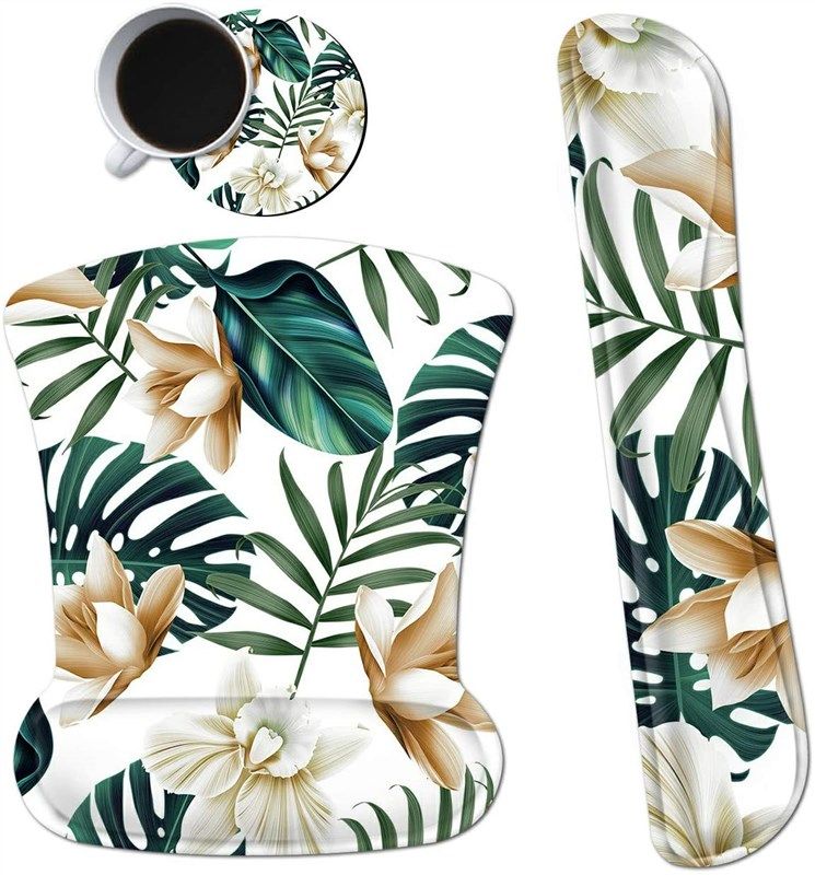 Dikoer Ergonomic Mouse Pad With Wrist Support Gel Mouse Pads And