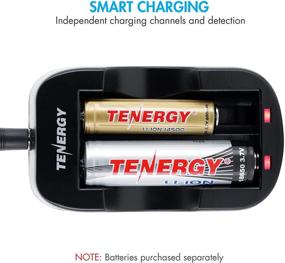 img 2 attached to 🔋 Tenergy TN269 Fast Battery Charger for 18650, 18500, and 14500 Li-ion Batteries with 2-Channel Charging and 1A Rate