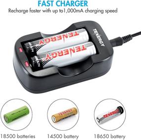 img 3 attached to 🔋 Tenergy TN269 Fast Battery Charger for 18650, 18500, and 14500 Li-ion Batteries with 2-Channel Charging and 1A Rate