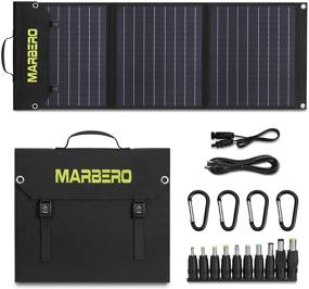 img 4 attached to 🔋 Складной солнечный панельный зарядное устройство MARBERO 30W: генератор питания, iPhone, iPad, ноутбук, USB и DC-выход для активного отдыха на природе, фургоне, поездке на дом на колесах