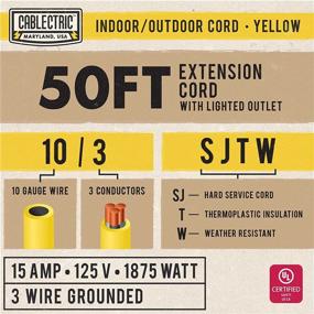 img 3 attached to 🔌 Cablectric Outdoor Extension Cord: The Reliable Industrial Electrical Solution