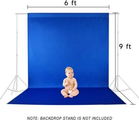 img 3 attached to 📸 EMART 6x9 ft Chromakey Green/Blue Polyester-Cotton Photography Backdrop Background for Studio Photo and Video, 2-in-1 Screen with 4 Backdrop Clips