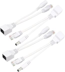 img 4 attached to 🔌 iCreatin Power Over Ethernet Kit: Passive PoE Injector & Splitter with RJ45 Connector (White)