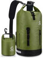 🎒 gonex ipx7 waterproof dry bag backpack, 20l+2l/ 30l+2l waterproof backpack with molle system multi-pocket roll top ensures dry gear, floating dry bag for paddleboarding, kayaking, boating, and motorcycle логотип