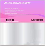 reusable 10 mil mylar stencil sheets - translucent 12”x12” pet - ideal for vinyl cutting machines - 10 blank craft stencil sheets logo