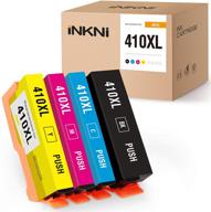 ink cartridge replacement: inkni remanufactured epson 410xl 410 xl t410xl for xp-7100 xp-830 xp-640 xp-630 xp-530 xp-635 printer, 4-pack logo