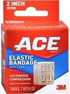 🔗 ace elastic bandage with clips: customized compression 2 inches - pack of 2 логотип