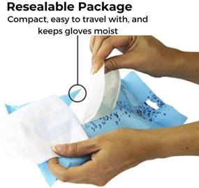img 1 attached to Cleanis Aqua Wash Gloves: Medical Grade Pre-Moistened Cleansing Wipes for All Skin Types – Pack of 12 Gloves – Hypoallergenic & No Water, Soap, Rinsing or Drying Required