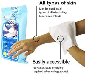 img 3 attached to Cleanis Aqua Wash Gloves: Medical Grade Pre-Moistened Cleansing Wipes for All Skin Types – Pack of 12 Gloves – Hypoallergenic & No Water, Soap, Rinsing or Drying Required