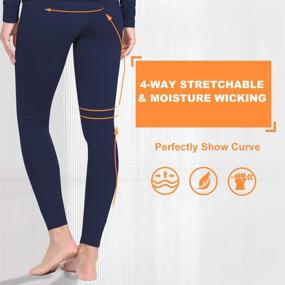 img 2 attached to 🔥 Stay Warm and Cozy with MANCYFIT Thermal Leggings: Women's Fleece Lined Pants and Long Underwear Bottoms