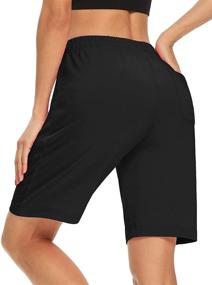 img 1 attached to 🩳 DIBAOLONG Womens Yoga Shorts: Loose, Comfy Drawstring Lounge Bermuda Shorts with 3 Pockets for Optimal Comfort and Style