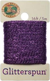 img 1 attached to 🦁 Lion Brand Glitterspun Yarn in Amethyst - 605-147