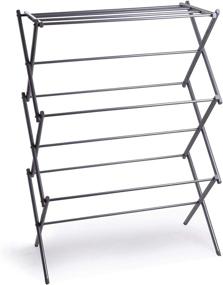 img 4 attached to 👕 BINO 3-Tier Collapsing Foldable Laundry Drying Rack, Silver - Efficient Space-Saving Solution for Air-Drying Clothes