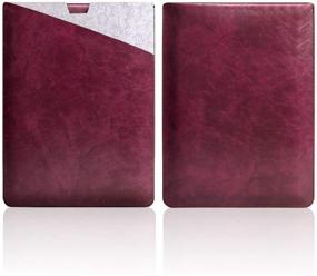 img 4 attached to 🍷 WALNEW 10" Slim Sleeve for Surface Go 2 and Surface Go 2018 - Wine Red, Protective Case Bag with Dual Pocket