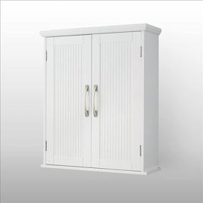img 4 attached to White Newport Detachable Bathroom Cabinet by Teamson Home for Enhanced SEO