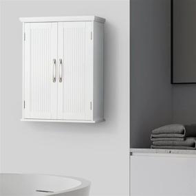 img 2 attached to White Newport Detachable Bathroom Cabinet by Teamson Home for Enhanced SEO